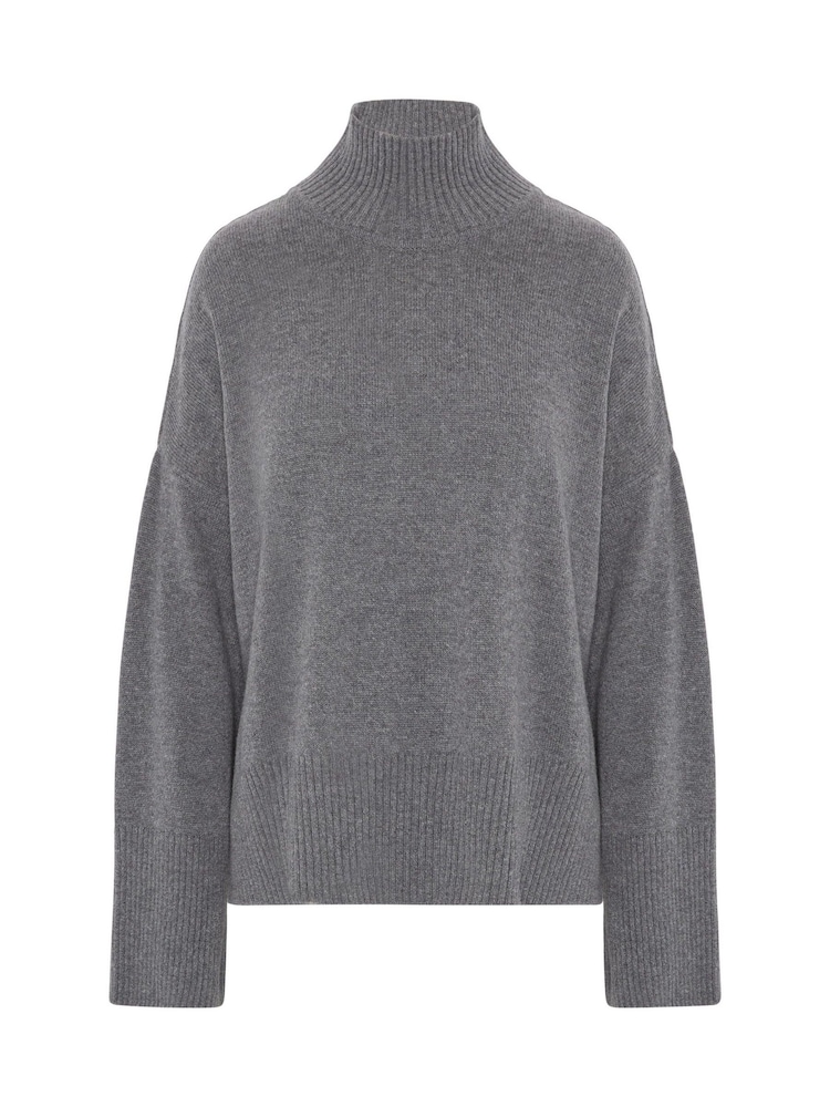 Vivere Grey Oversized Arlo Turtleneck Jumper - Image 5 of 5
