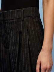 Vivere Grey Vivienne Pinstripe Pleated Trousers - Image 5 of 7