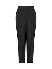 Vivere Grey Vivienne Pinstripe Pleated Trousers - Image 7 of 7