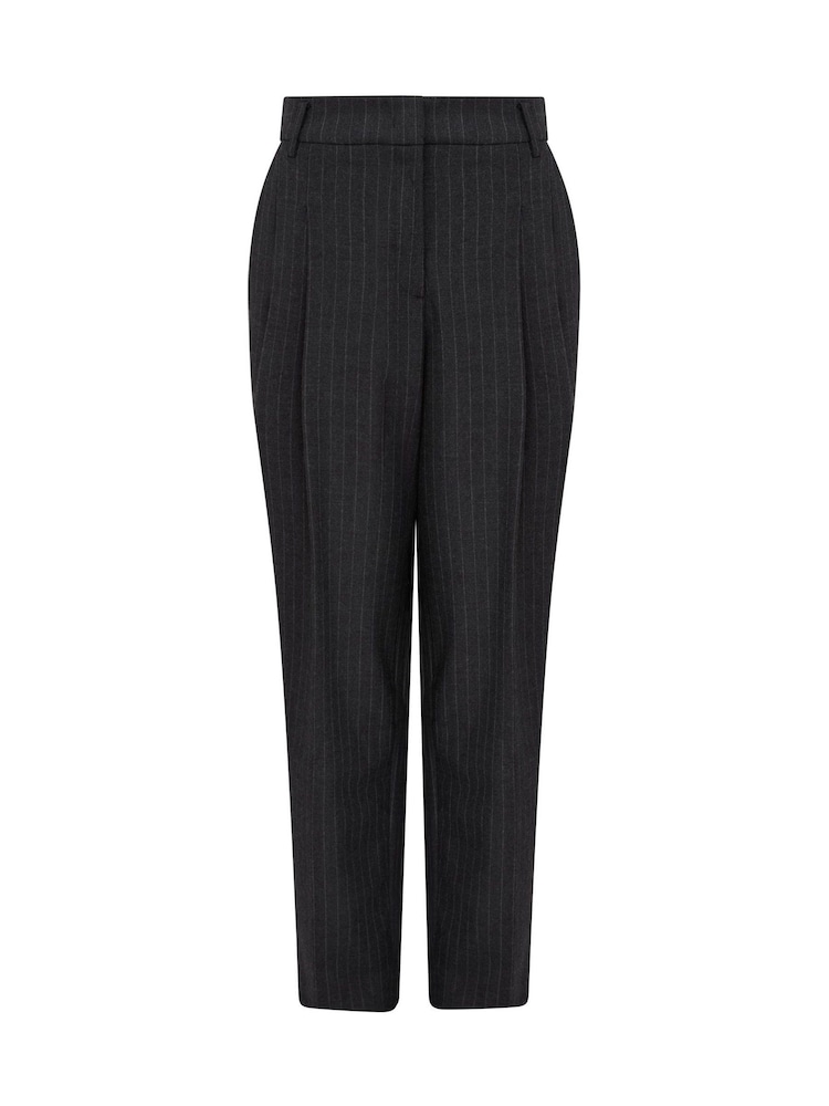 Vivere Grey Vivienne Pinstripe Pleated Trousers - Image 7 of 7