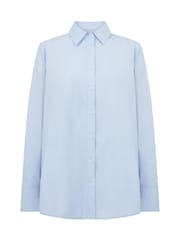 Vivere Blue Oversized James Classic 100% Cotton Shirt - Image 5 of 5