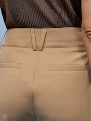 Vivere Brown Rose High Waist Wide Leg Tailored Trousers - Image 5 of 6