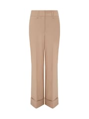 Vivere Brown Rose High Waist Wide Leg Tailored Trousers - Image 6 of 6