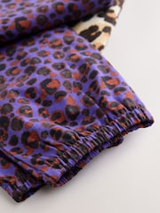 Plum/Brown Animal Print Joggers Pyjamas 3 Pack - Image 11 of 11