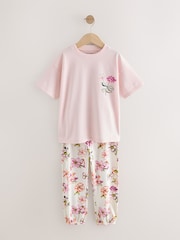Pink/White Floral Print Jogger Pyjamas 2 Pack (3-16yrs) - Image 2 of 6