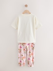 Pink/White Floral Print Jogger Pyjamas 2 Pack (3-16yrs) - Image 4 of 6