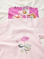 Pink/White Floral Print Jogger Pyjamas 2 Pack (3-16yrs) - Image 5 of 6
