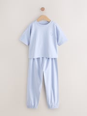 Pink/Blue Happy Face Joggers Pyjamas 2 Pack (3-16yrs) - Image 3 of 6
