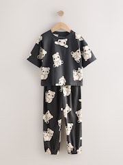 Black/White Panda Print - Pack de 3 pijamas con pantalones de chándal (3-16 años) - Imagen 5 de 7