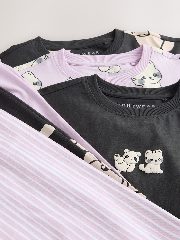 Black/White Panda Print - Pack de 3 pijamas con pantalones de chándal (3-16 años) - Imagen 7 de 7 Black/White Panda Print - Pack de 3 pijamas con pantalones de chándal (3-16 años) - Imagen 7 de 7