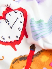 Ecru White Food Print Button Through Pyjamas (3-16yrs) - Image 3 of 4