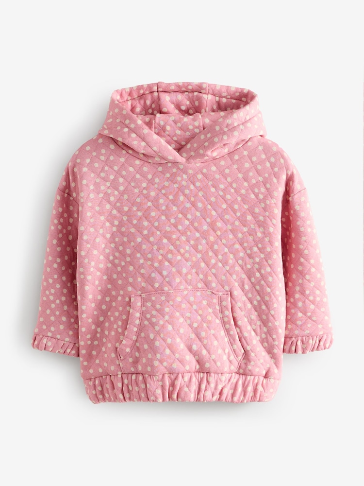 Pink All-Over Printed Spoted Hoodie - Image 1 of 1