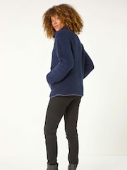 Roman Blue Half Zip Fleece Jacket - Image 2 of 5
