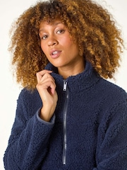 Roman Blue Half Zip Fleece Jacket - Image 4 of 5
