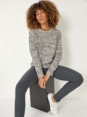 Roman Grey Fleece Lined Stretch Bengaline Trousers - Image 1 of 6
