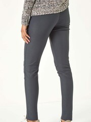 Roman Grey Fleece Lined Stretch Bengaline Trousers - Image 4 of 6