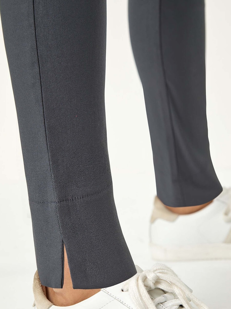 Roman Grey Fleece Lined Stretch Bengaline Trousers - Image 6 of 6