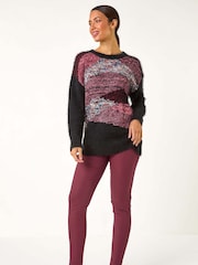 Roman Red Fleece Lined Stretch Bengaline Trousers - Image 3 of 6