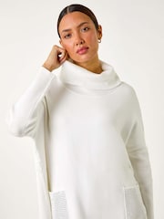 Roman white Sparkle Pocket Poncho Jumper - Image 1 of 5