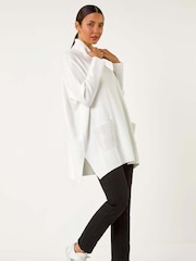 Roman white Sparkle Pocket Poncho Jumper - Image 2 of 5
