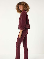 Roman Red Corduroy Pocket Detail Stretch Jacket - Image 3 of 5