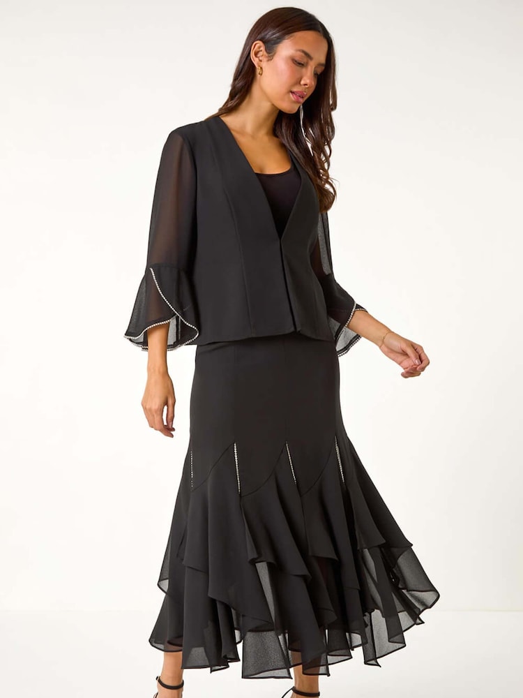 Roman Black Diamante Detail Jacket - Image 2 of 5