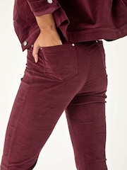 Roman Red Corduroy Straight Stretch Jeans Trousers - Image 5 of 5