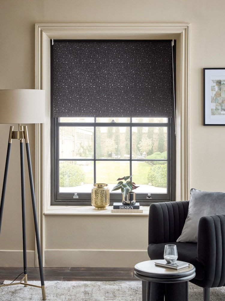 Charcoal Grey Ready Made Blackout Roller Blind - Image 1 of 7