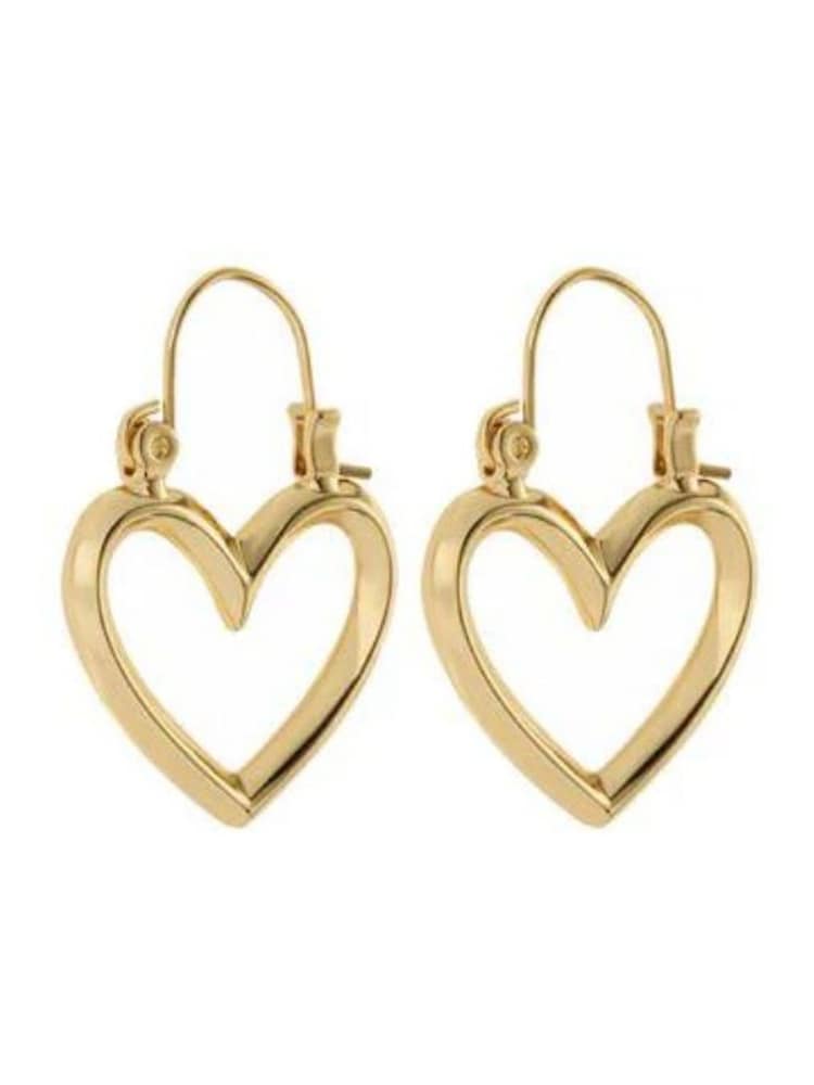 Luv Aj Gold Tone Core Mini Heartbreaker Hoops - Image 1 of 4