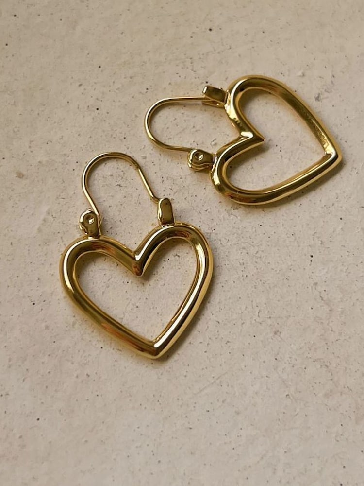 Luv Aj Gold Tone Core Mini Heartbreaker Hoops - Image 2 of 4