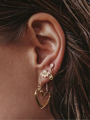 Luv Aj Gold Tone Core Mini Heartbreaker Hoops - Image 4 of 4