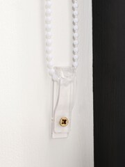 Black/White Ready Made Blackout Bathroom Roller Heart Print Blinds - Image 6 of 8