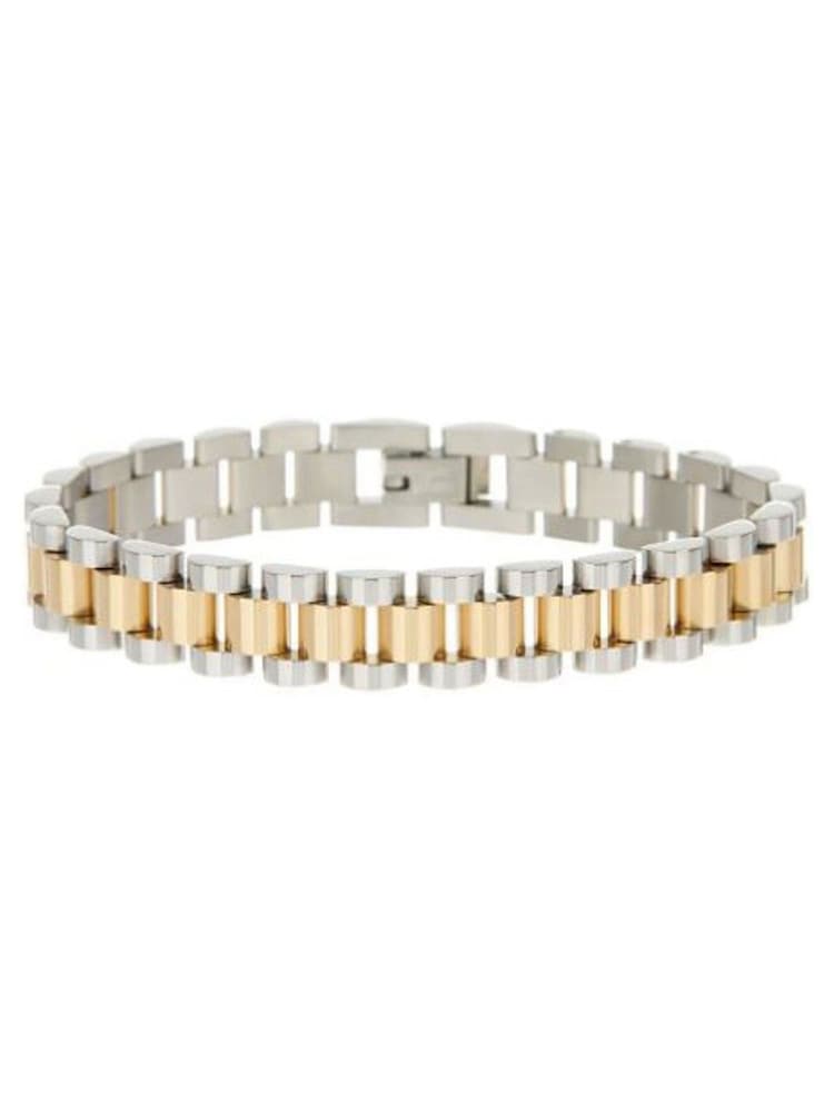 Luv Aj Gold Two-Toned Timepiece Bracelet - Image 1 of 4
