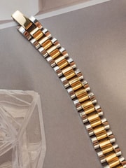 Luv Aj Gold Two-Toned Timepiece Bracelet - Image 4 of 4