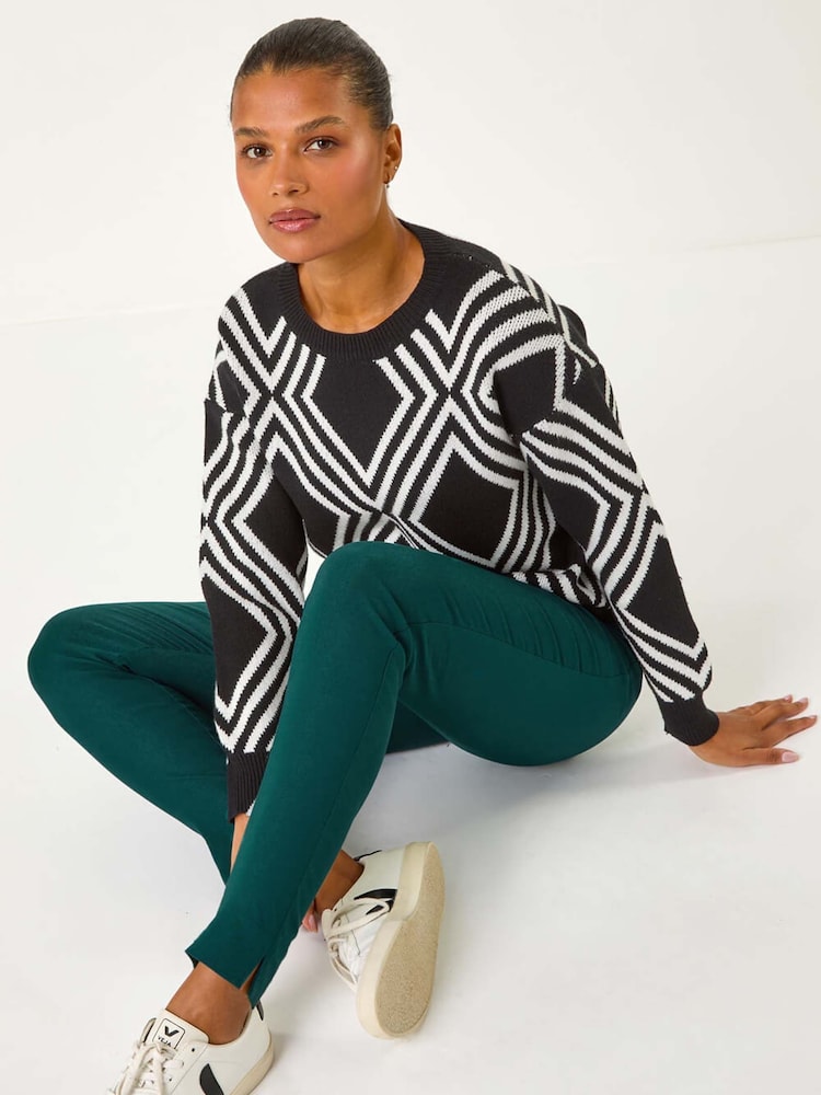 Roman Blue Fleece Lined Stretch Bengaline Trousers - Image 1 of 6