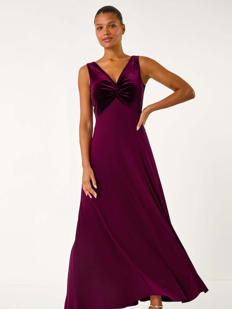 Vestido largo elástico con corpiño de terciopelo de Roman - Imagen 1 de 5 Vestido largo elástico con corpiño de terciopelo de Roman - Imagen 1 de 5