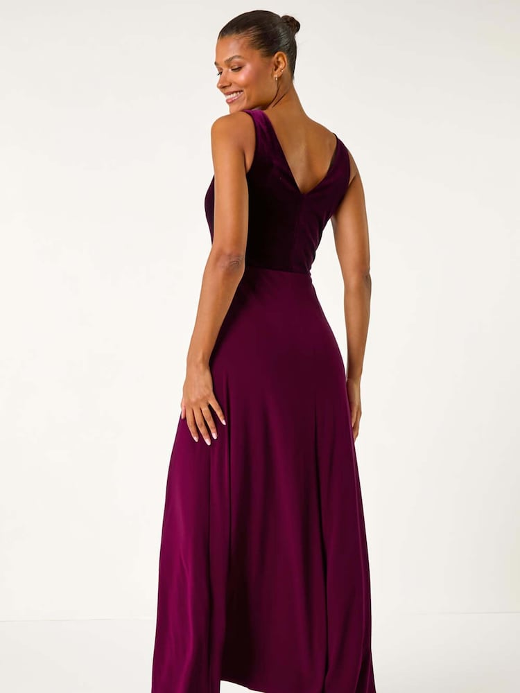 Vestido largo elástico con corpiño de terciopelo de Roman - Imagen 2 de 5 Vestido largo elástico con corpiño de terciopelo de Roman - Imagen 2 de 5
