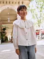 White Ruffle Collar Blouse (3-16yrs) - Image 1 of 7