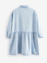 Pale Wash Denim Diamante Shirt Dress (3-16yrs) - Image 6 of 7