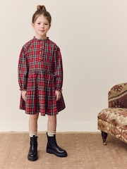 Red Check Check Placket Dress (3-16yrs) - Image 1 of 8