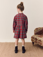 Red Check Check Placket Dress (3-16yrs) - Image 3 of 8