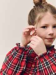 Red Check Check Placket Dress (3-16yrs) - Image 4 of 8
