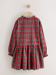 Red Check Check Placket Dress (3-16yrs) - Image 6 of 8
