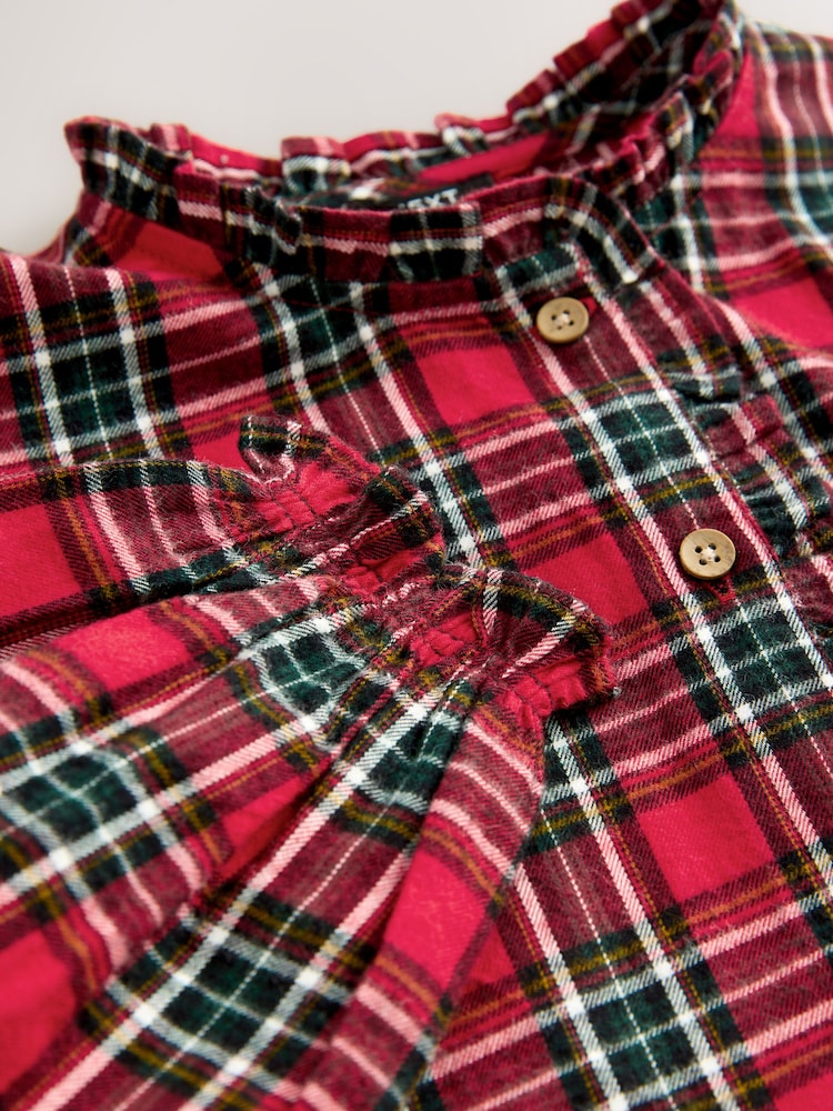Red Check Check Placket Dress (3-16yrs) - Image 8 of 8