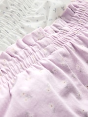 White/Purple Ditsy Floral Wide Leg Pyjamas 2 Pack (9mths-8yrs) - Image 10 of 10
