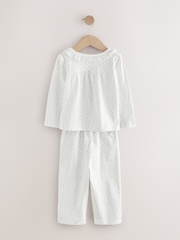 White/Purple Ditsy Floral Wide Leg Pyjamas 2 Pack (9mths-8yrs) - Image 8 of 10