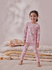 Pink Boo! Ghost Halloween Snuggle Pyjamas (9mths-12yrs) - Image 1 of 5