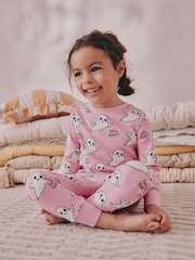 Pink Boo! Ghost Halloween Snuggle Pyjamas (9mths-12yrs) - Image 2 of 5