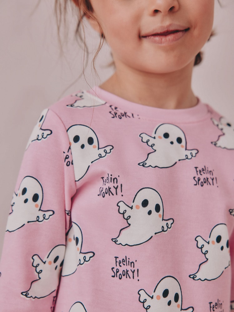 Pink Boo! Ghost Halloween Snuggle Pyjamas (9mths-12yrs) - Image 5 of 5