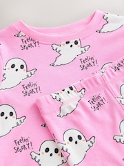 Pink Boo! Ghost Halloween Snuggle Pyjamas (9mths-12yrs) - Image 8 of 9